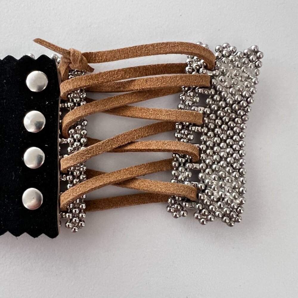 Sergio Gutierrez /Liquid Metal Leather Bracelet - Picture 7 of 7